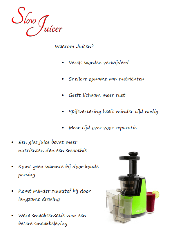 Slowjuicer of Highspeedblender - Redsand